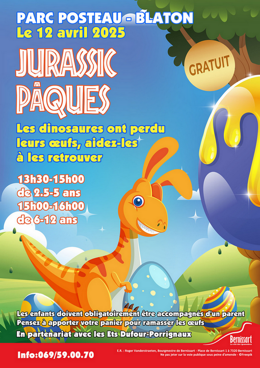 affiche urassic paques
