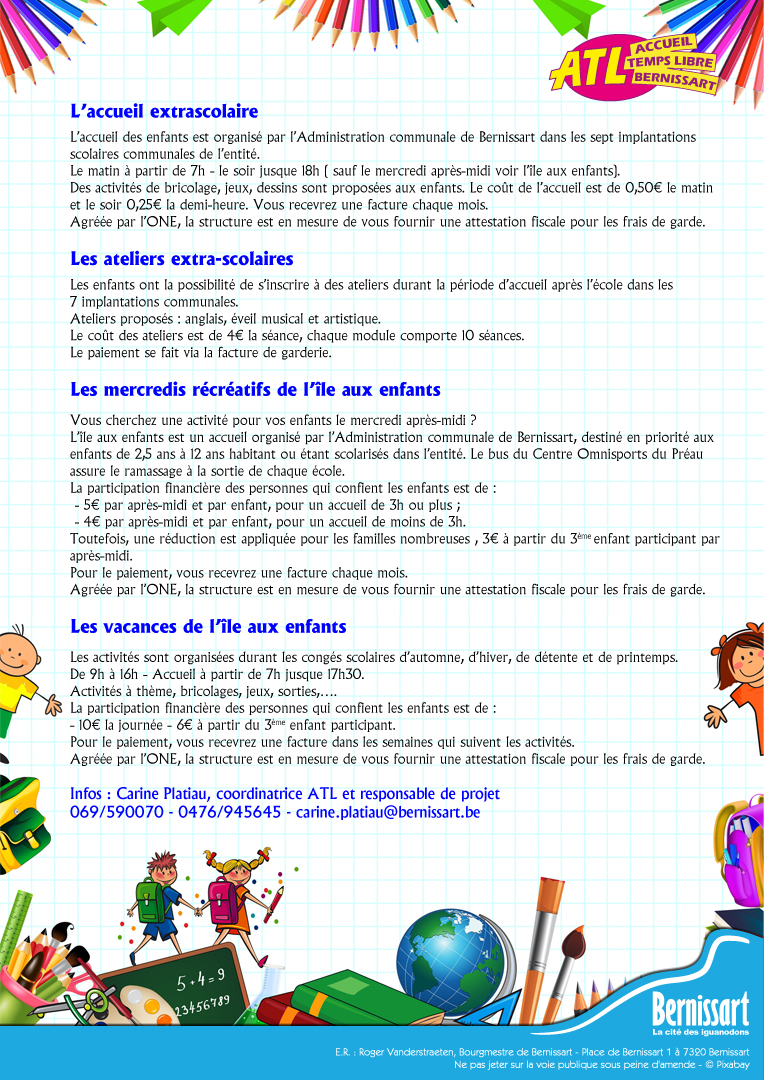 récapitulatif extrascolaire récapitulatif extrascolaire